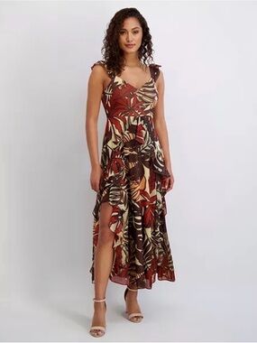 Siena Women's Sleeveless Chiffon A-Line Dress NWT